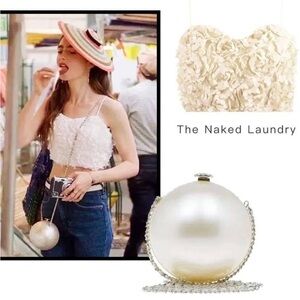 The Naked Laundry Petal crop top in pink as seen on Emily in Paris